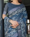 Linen 153 By Almaari Soft Linen Printed Saree Wholesale Clothing Suppliers In India